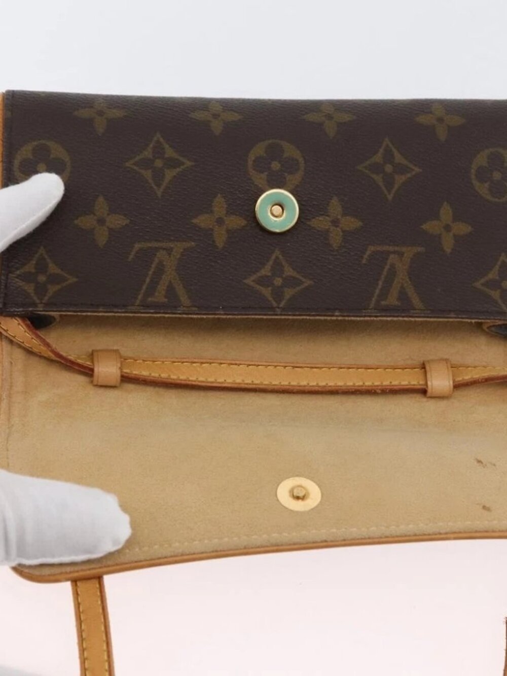 LOUIS VUITTON Monogram Pochette Twin PM Shoulder Bag M51854 LV - Picture 12 of 15